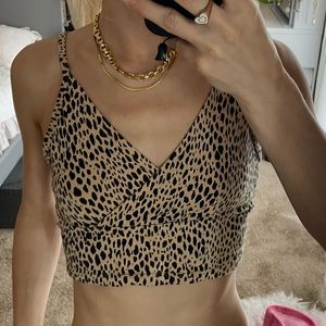 RARE BRANDY MELVILLE CHEETAH TANK CROP TOP